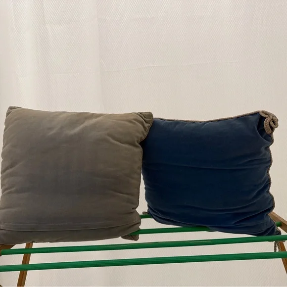 Petit Point Flower basket and butterfly pillows - Picture 6 of 7